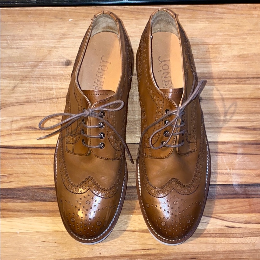 Brown Leather Unisex Brogue Shoes